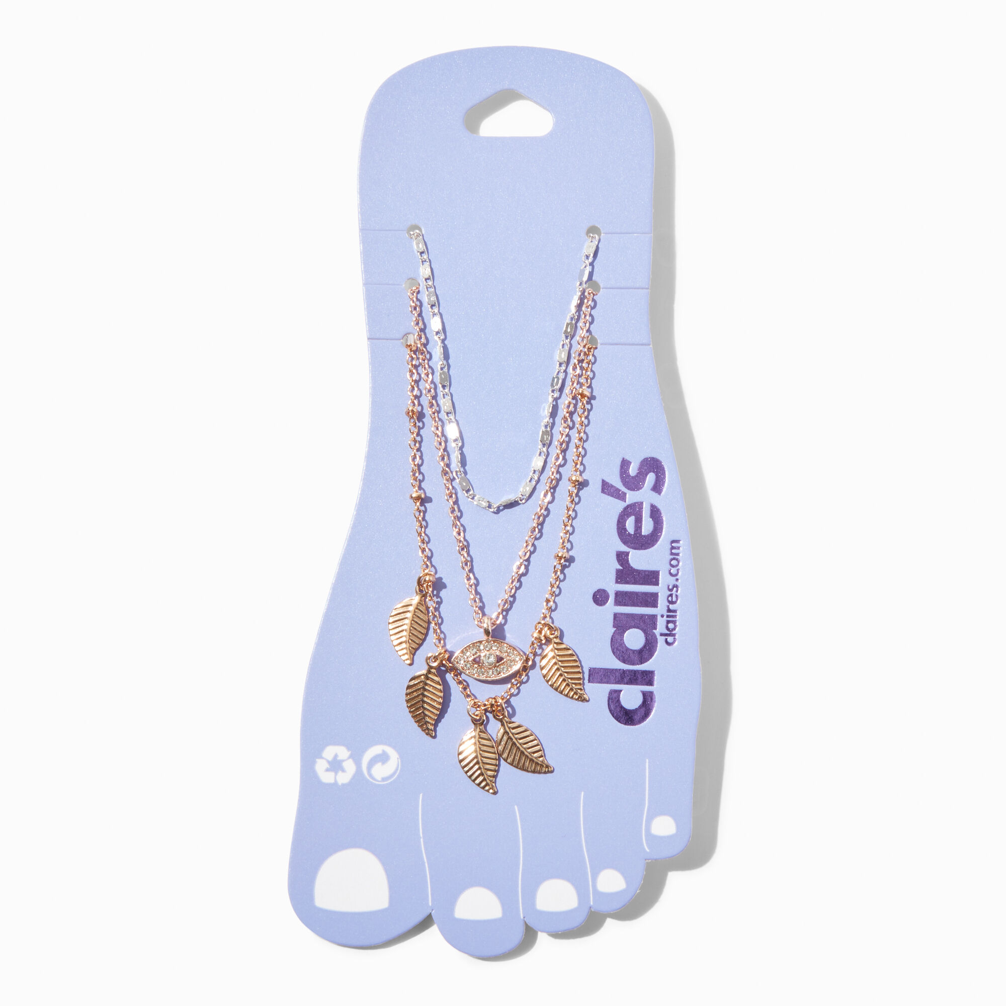 Gold-tone Under the Sea Chain Anklets - 3 Pack | Claire's